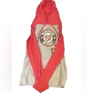Washington Nationals Lightweight Hooded Longsleeve Shirt Size L New With Tags!!!